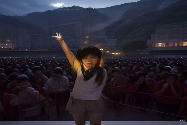 2008年香港娱乐圈艳照门事件报道现场，记者会场景重现，暖色灯光下当事人回应媒体，张柏芝艳门照事件核心画面